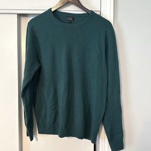 100% Cashmere J. Crew Sweater M Green